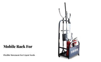 Mobile Security Equipment Rack Multi-Functional Rolling Fire Station Easy Assembly Riot Control Gear Stand for Schools, Banks, Office Buildings