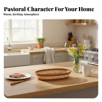 Imitation Rattan Fruit Bowl Decorative countertop Organizer adaptable