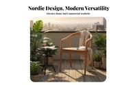 Mortise and Tenon Structure Nordic Design Leisure Chair Strong & Sturdy Modern Curved Back Chair Finely Polished Solid Wood Frame Armchair Ergonomic Design for Adults, Homeowners, Business Owners, Hotel, Living Room, Balcony, Kitchen