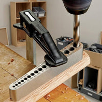 Built-in V-Slot Precision Drill Jig Imperial Sizes Drill Bit Guide Block Alignment
