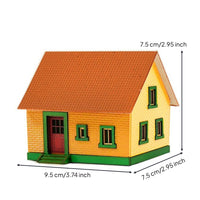 Assembled Miniature House Compact House Model with Pitched Roof Warm Diorama for Hobbyists, Village Scenes