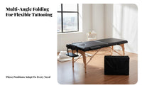 Portable Skin Design Bed Space-Saving Folding Beauty Bed PU Leather Upholstery Foldable Beauty Table for Estheticians, Home Users, Studio