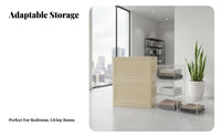 Installationinstallation-not-required Stackable Storage Box with Front Doors adaptable foldable container with Doors for property owners, Apartment Dwellers, Outdoor, Bedroom, Playroom, Living Room