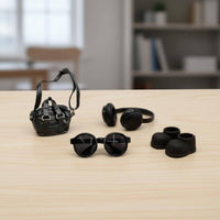 4 Pieces Doll Accessory Set Cute Design Doll Headphones and Glasses Set Photography Props Miniature Fashion Accessories for Dollhouse