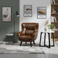 Single-Seater Wooden Frame Accent Chair Light Luxury Aesthetic Armchair Space-Saving Seating Furniture Ergonomic Design for Apartment Dwellers, Homeowners, Readers, Balcony, Living Room, Bedroom, Reading Nook