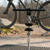 Aluminum Alloy Bottom Bracket Press Tool Stable Handle Headset Press-in Tool Labor-Saving Bike Repair Equipment Wear-Resistant for Cyclists, Workshop, Garage
