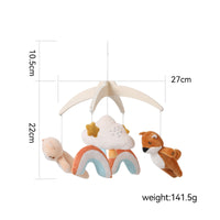 Crib Mobile with Wooden Frame Soft Baby Mobile with Soft Ornaments Nursery Hanging Toy Natural Cute for Newborns