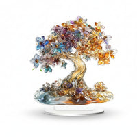Flat Design Acrylic Tabletop Decoration Waterproof 2D Acrylic Ornament Colorful Flower Butterfly Ornament Decorative for Home Display