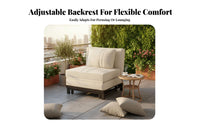 Armless Pull-extendable Sleeper 2-in-1 Design Pull-extendable Sleeper Sofa Space-Saving Loveseat Bed for partners, Students, Small Apartments, Balcony, Living Room