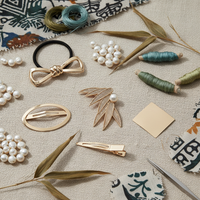 Mother-of-Pearl Inlay DIY Brooch Hairpin Base Material Kit
