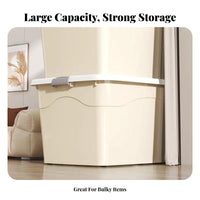 Large Clothes Storage Box Thickened Material Storage Box with Lid Easy to Assemble Stackable Containers for Closet, Bedroom, Under Bed