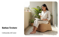 Sbeyondheast Asian and aesthetic Wicker Peacock Chair Weather-Resistant Armchair Statement Piece Seating Furniture Handwoven Design for Homeowners, Interior Designers, Cafe Owners, Living Room, Garden, Balcony, rearyard