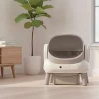 Open-Top Automatic Litter Box Electric Self-Cleaning Cat Litter Box for Cats, Indoor, Home
