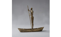 Rowing Ornament Cast Aluminum Rowing Boat Ornament House Decoration
