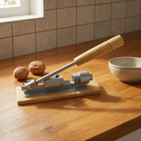 Screw-Style Manual Walnut Nut Splitter Metal and Wood Lever Nut Splitter Tabletop Household Tool Adjustable