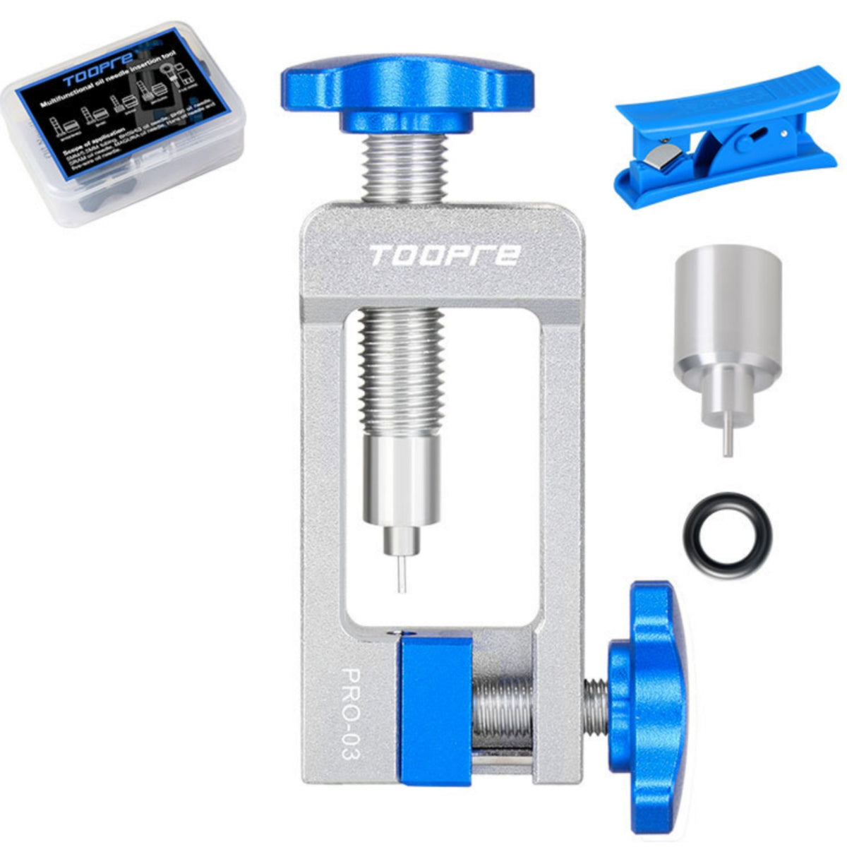 2 in 1 Oil Needle Installation Tool Rectangular Frame Brake Hose Cutter Included Spare Parts Hydraulic Brake Needle Driver Compact