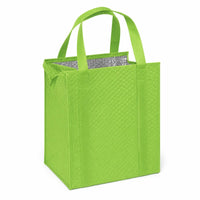 Insulated Tote Bag Embossed Boxy Insulated Tote Food Storage Structured Base Reinforced Side Panels for Picnic, Barbecue