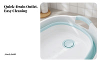 Space-Saving Foldable Pet Bathtub Easy to Clean Collapsible Pet Wash Basin Long-Lasting Foldable Dog Washing Tub Sturdy Construction for Cats, Young Dogs, Kittens, Travel, Outdoor, Camping