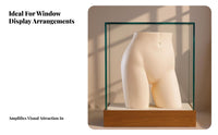 Realistic Body Shape Bra Display Bust S-Curve Design Lingerie Display Form Linen Covered for Boutique Owners