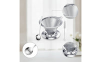 Reusable Coffee Filter with Spoon Easy to Clean Coffee Filter Cone Dripper Eco-Friendly Food-Grade for Home Baristas