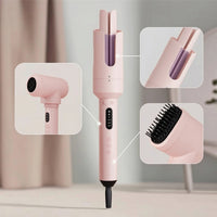 Multi-Styler with Detachable Head Adjustable Temperature Interchangeable Hair Styling Tool for Home, Travel