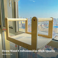 Window Suction Holder Elevated Rest Surface Mountable Feline Furniture Space Saving Feline Climber for Indoors, Living Room, Bedroom