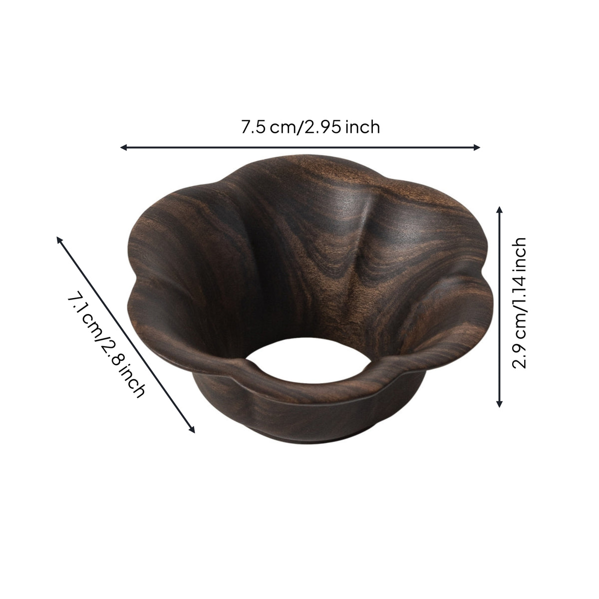 Wooden Tea Strainer Woodgrain Tea Strainer with Petal Shape Traditional