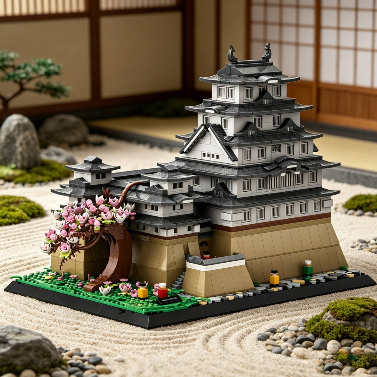 1866 Pieces Detailed Detailed Model Himeji Castle Building Set Great Gift Japanese Castle Block Model Architecture Collection for Adults