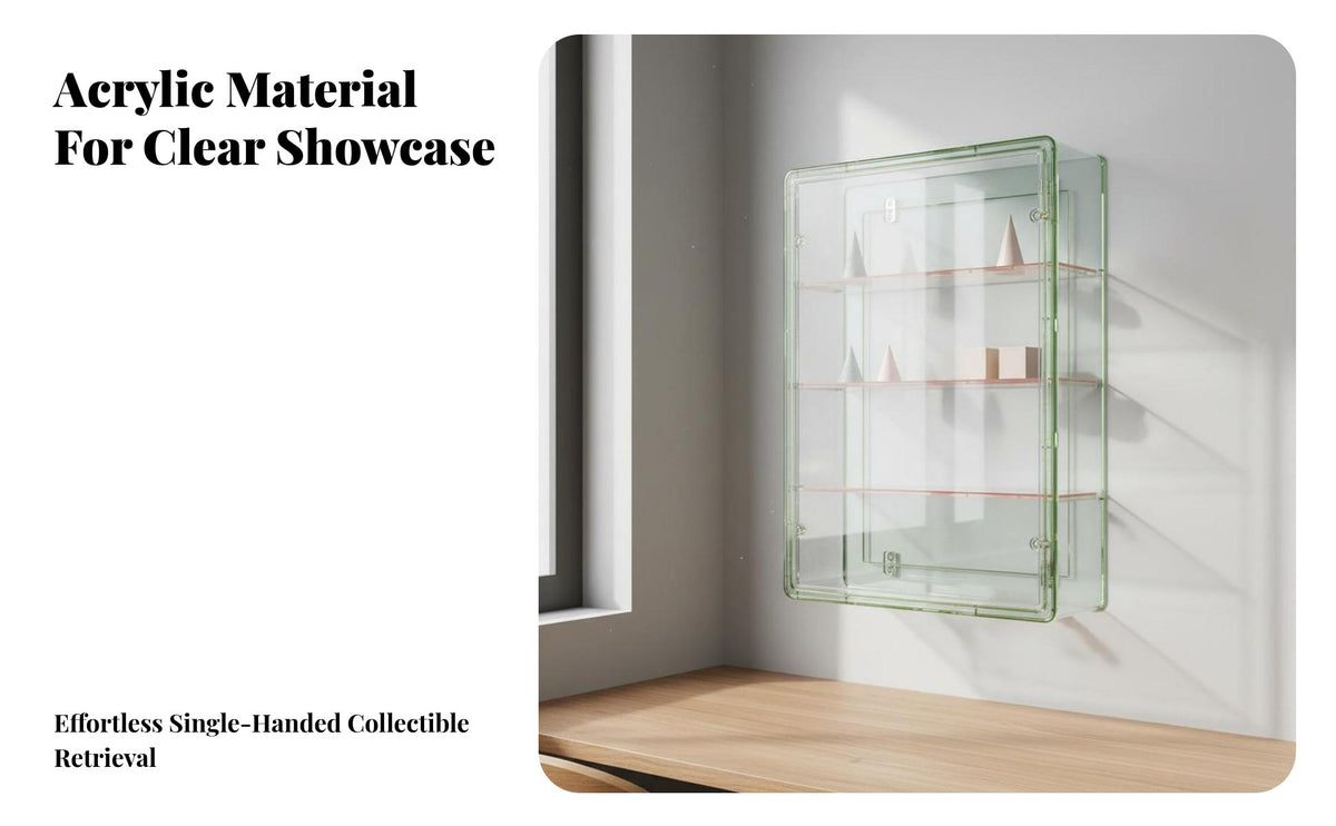 Storage Organizer High Clearness Acrylic Figure Showcase Dust Resistant Clear Acrylic Display Case for Collectors, Bedroom, Living Room, Study