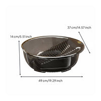 Washboard Laundry Basin Heavy Duty Laundry Basin with Scrubber Space-Saving Hand Wash Tub for Students
