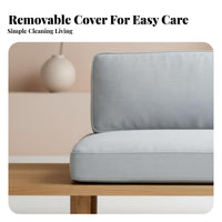 3-Seater Wooden Frame Settee Nordic aesthetic Upholstered Couch Group Removable and cleanable Cover Sofa for Apartment Dwellers, Homeowners, Studio, Office