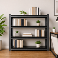 White Metal Garage Shelving, 4 Tier Heavy Duty Storage Shelves, Industrial Shelving Unit for Tools & Workshops, Cold Rolled Steel