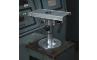 Metal Aluminum Alloy Pedestal Heavy Duty Mounting Plate with Base Weighted Adjustable Support Column for Installers, Fabricators, Industrial Installation, Workshop