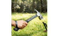 Canvas Tent Stakes and Hammer Set Hooked Head Camping Stake Kit Metal Tent Peg Kit Reflective