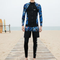 Family Matching Swimsuit Quick Dry Long Sleeve Zip up Surf Shirt Sun Protection Long Sleeve Swimsuit for Kids, Men, Snorkeling, Surfing, Diving