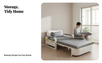 Foldable Design Pull-extendable Armchair Bed Space-Saving Folding Ottoman Bed twofoldUse adaptable Seating Multi-Functional for Small Apartment Dwellers, Homeowners, Office Workers, Balcony, Guest Room