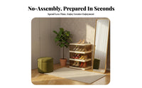 Large Capacity Foldable Shoe Cabinet Transparent View Foldable Shoe Rack Easy Assembly Clear Door Storage Box Space-Saving for Sneaker Collectors, Homeowners, Entryway, Hallway, Bedroom, Living Room