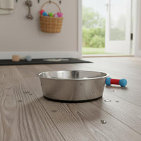 Stainless Canine Bowl Leak-Resistant Stainless Steel Pet Bowl Rustproof Non-Slip Dog Dish for Large Dogs, Pets