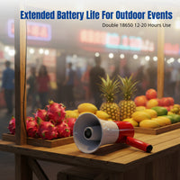 Rechargeable Handheld Megaphone Speaker, Recording, Multi-Mode, Outdoor Loudspeaker for Gatherings