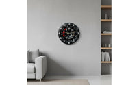 Modern Minimalist Design 2D Car Wheel Wall Timepiece Easy to Hang Car Wheel Wall Timepiece Timepiece for Garage