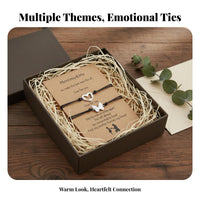 Matching Bracelet Set Meaningful Message Card Family Desire Bracelet for Sisters