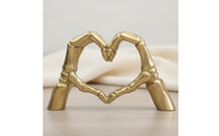 Skeleton Heart Hands Sculpture Gothic Skeleton Statue Love Ornament Figurine Tabletop for Collectors, Home Office
