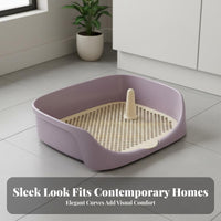 Indoor Dog Potty Tray Easy to Hygienic Pet Training Toilet Keeps Paws Dry Puppy Housebreaking Tray for Indoors, Apartment Living, Lavatory