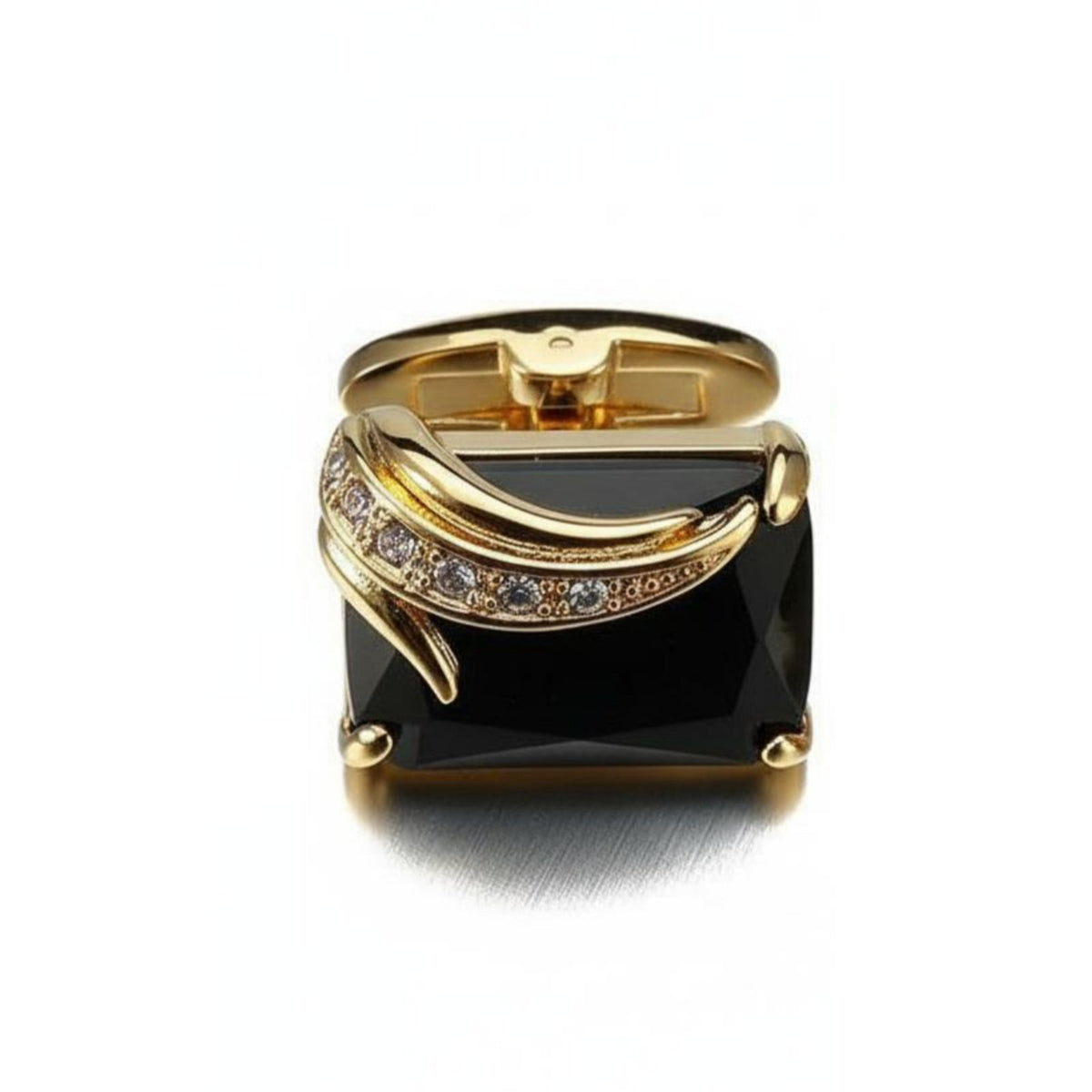 French Shirt Cufflinks Crystal Centerpiece Secure Fastening for Weddings