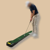 Putting Mat with Ball Return Anti-Slip Putting Mat with Automatic Ball Return Smooth Roll for Golfers, Beginners, Home, Office