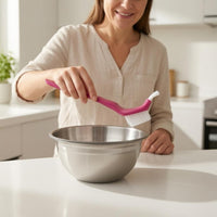 Curved Handle Food Processor Cleaning Brush Plastic Appliance Cleaning Brush Easy to Stow-Away Kitchen Tool Compact Size
