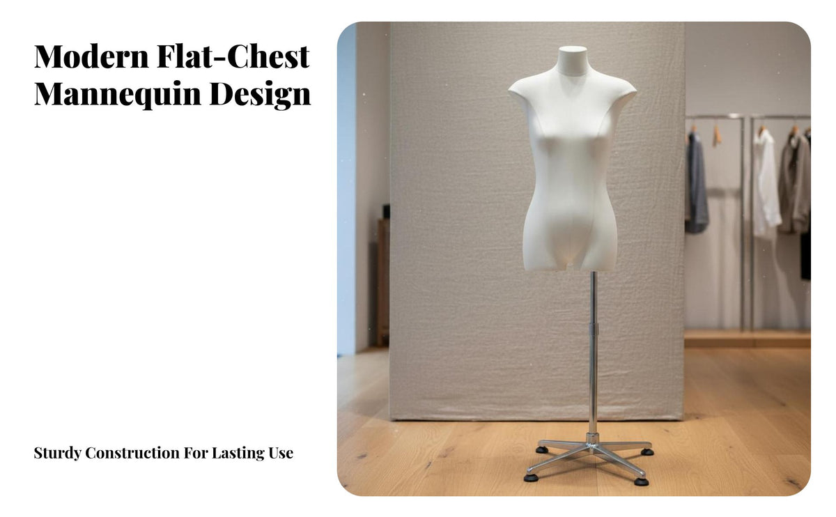 Korean Design Half Body Dress Form with Stand Sturdy Metal Base Female Torso Mannequin Long-Lasting Construction Female Mannequin Body Lightweight for Boutique Owners, Fashion Designers, Window Displays, Boutiques, Retail Shop S, Tailor Shop