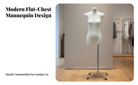 Korean Design Half Body Dress Form with Stand Sturdy Metal Base Female Torso Mannequin Long-Lasting Construction Female Mannequin Body Lightweight for Boutique Owners, Fashion Designers, Window Displays, Boutiques, Retail Shop S, Tailor Shop