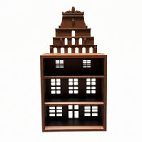 Mini Display Shelf Miniature Dollhouse Scene Prop Arched Top Shelf