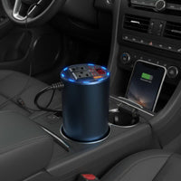 Multiple Safety Protections Car DC to AC and DC Converter Digital Voltage Display Cup Holder Power Converter for Road Trip, Camping